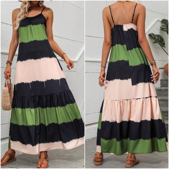 Color block Cami Maxi Dress - Picture 2 of 2